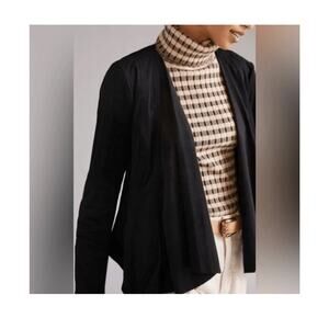 NEW Anthropologie Hutch Draped Faux Suede Jacket Medium